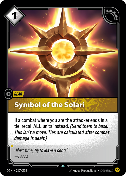 Symbol of the Solari (Gear) (OGN-227/298) (Uncommon)