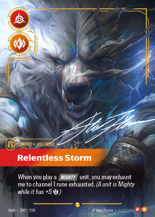 Relentless Storm (Legend) (OGN-300*/298) (Showcase)