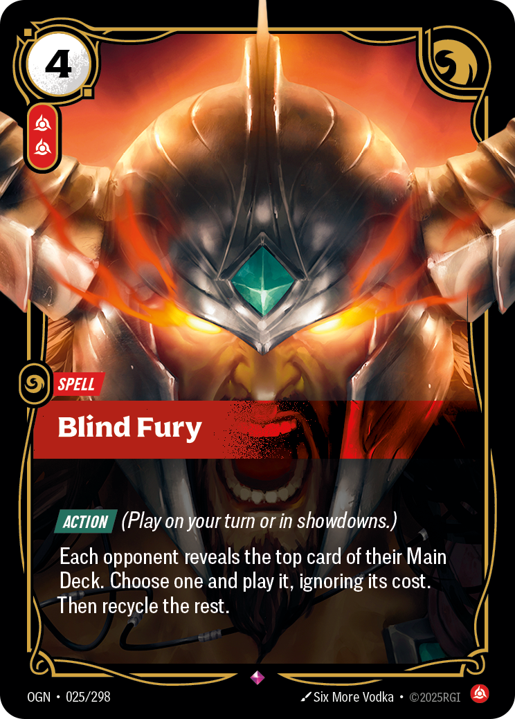 Blind Fury (Spell) (OGN-025/298) (Rare)