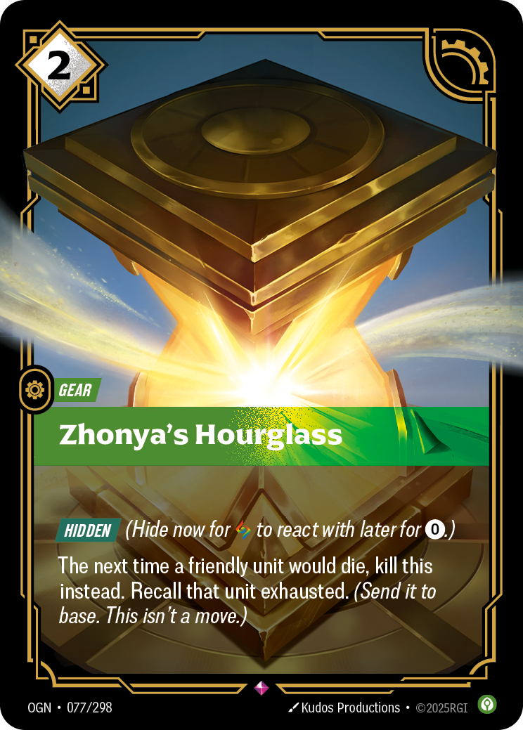 Zhonya's Hourglass (Gear) (OGN-077/298) (Rare)