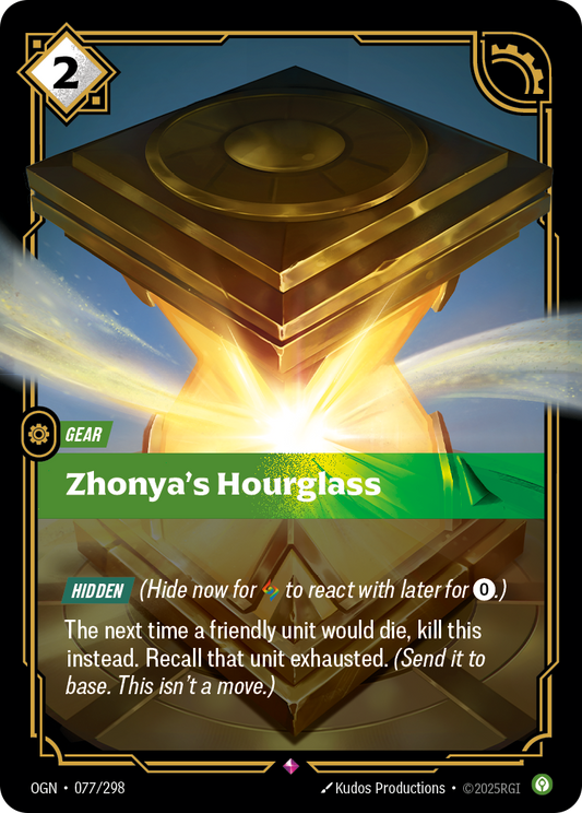 Zhonya's Hourglass (Gear) (OGN-077/298) (Rare)
