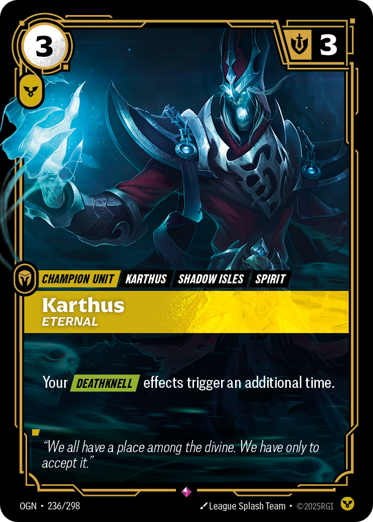 Karthus, Eternal (Champion Unit) (OGN-236/298) (Rare)