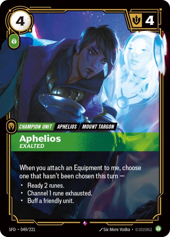 Aphelios, Exalted (Champion Unit) (SFD-049/221) (Rare)