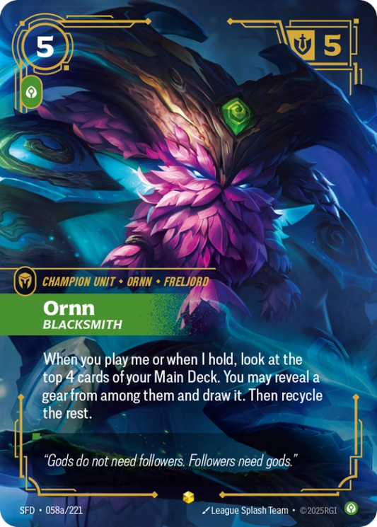 Ornn, Blacksmith (Champion Unit) (SFD-058a/221) (Showcase)