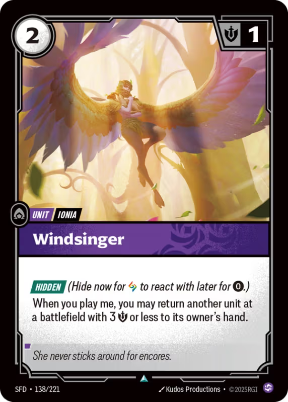 Windsinger (Unit) (SFD-138/221) (UnCommon)