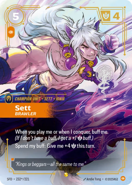 Sett Brawler (Champion Unit) (SFD-232*/221) (Showcase Signature)