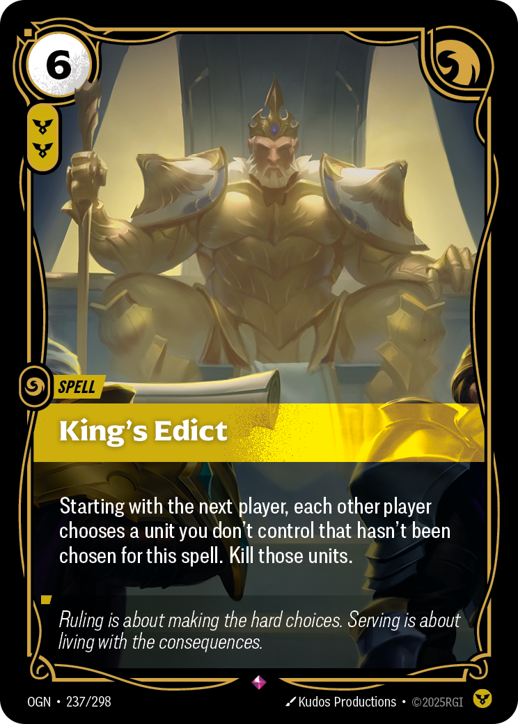 King's Edict (Spell) (OGN-237/298) (Rare)