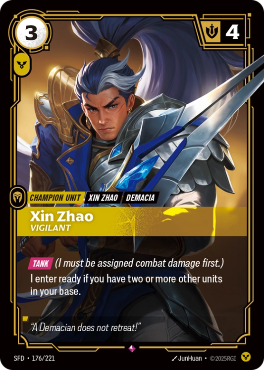 Xin Zhao, Vigilant (Champion Unit) (SFD-176/221) (Rare)