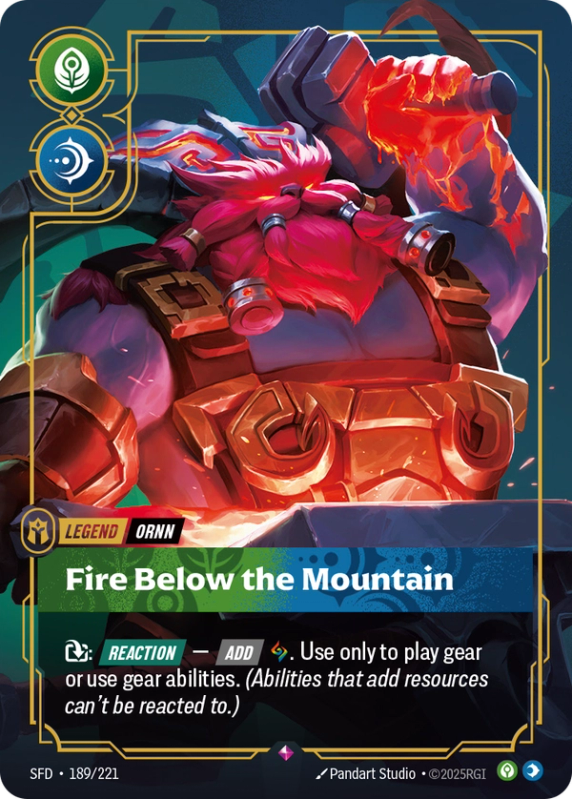 Fire Below the Mountain (Legend) (SFD-189/221) (Rare)