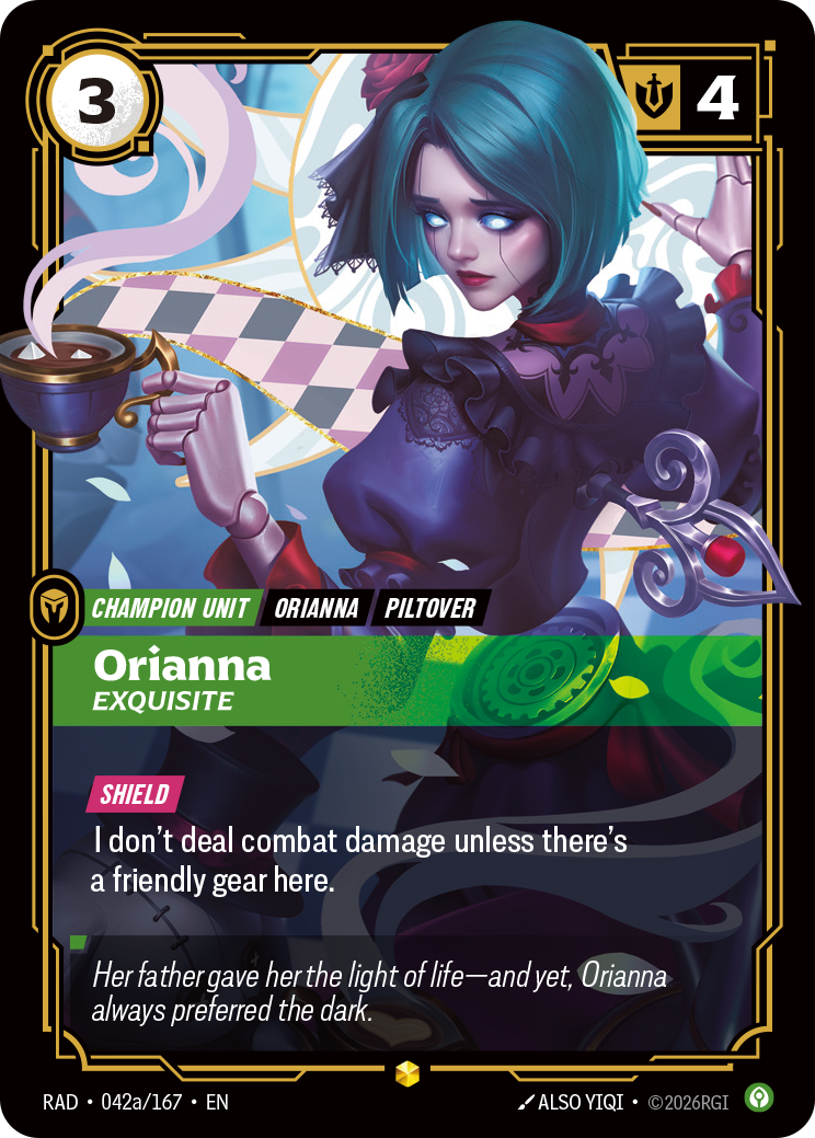 Orianna, Exquisite (Unit) (RAD-042a/167) (Showcase) (Alternate Art)