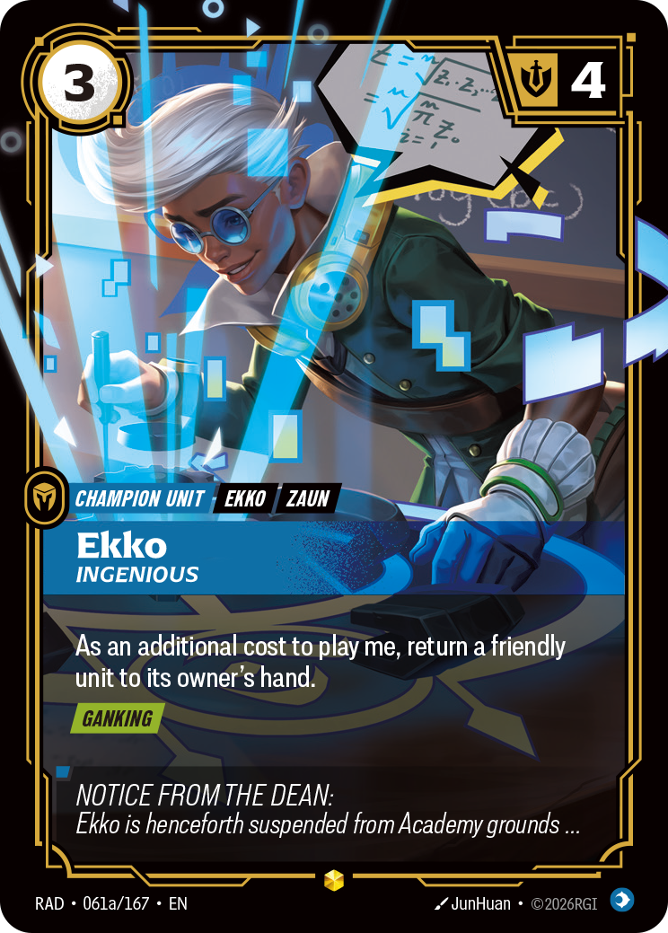 Ekko, Ingenious (Unit) (RAD-061a/167) (Showcase) (Alternate Art)