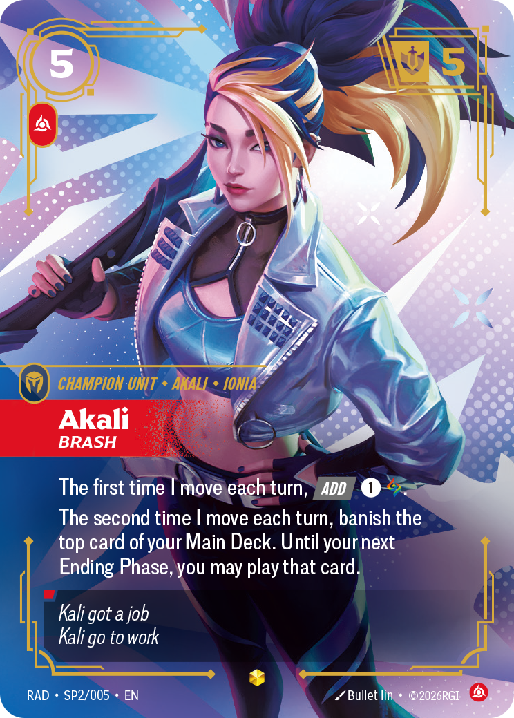 Akali, Brash (Unit) (RAD-SP2/005) (Showcase) (Alternate Art - Special)