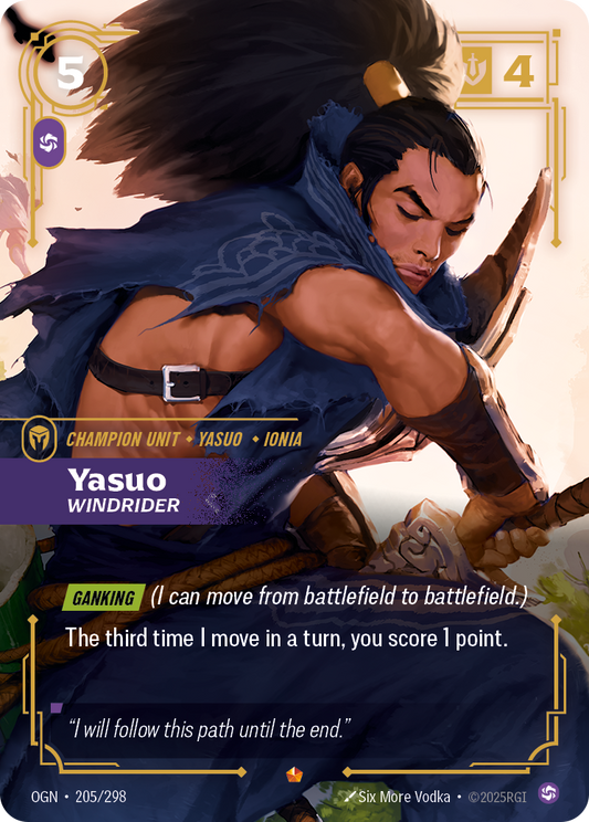 Yasuo, Windrider (Champion Unit) (OGN-205/298) (Epic)