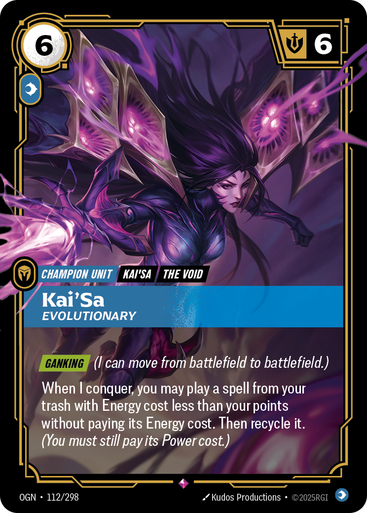 Kai'Sa, Evolutionary (Champion Unit) (OGN-112/298) (Rare)