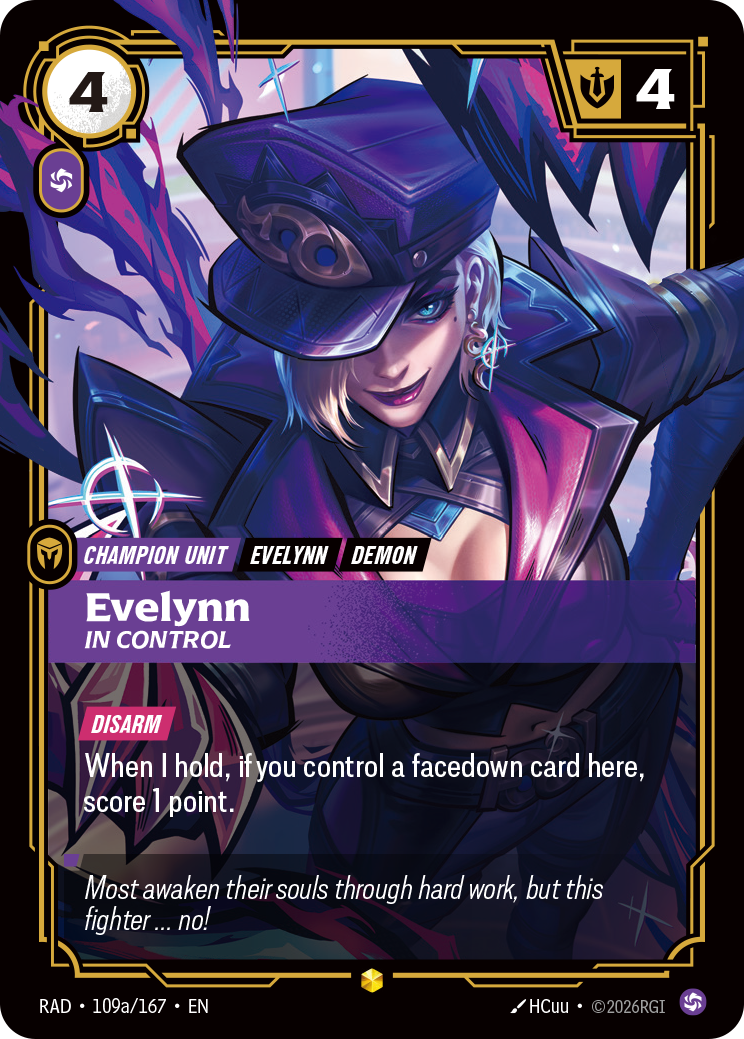 Evelynn, In Control (Unit) (RAD-109a/167) (Showcase) (Alternate Art)