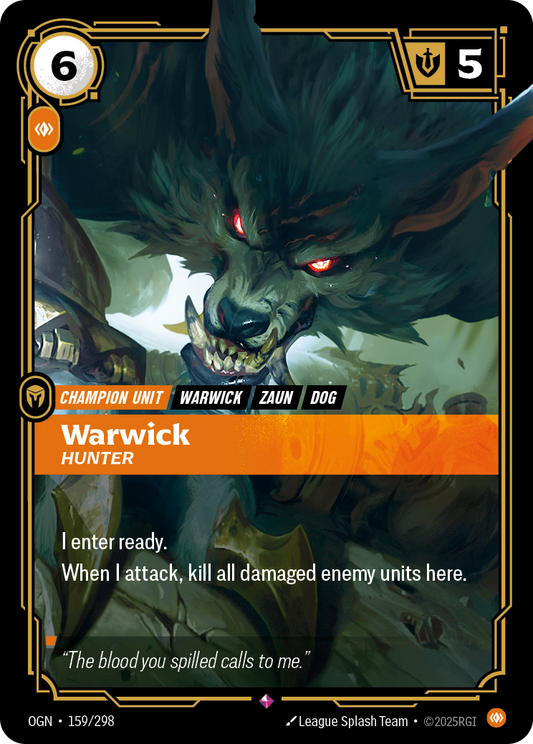 Warwick, Hunter (Champion Unit) (OGN-159/298) (Rare)