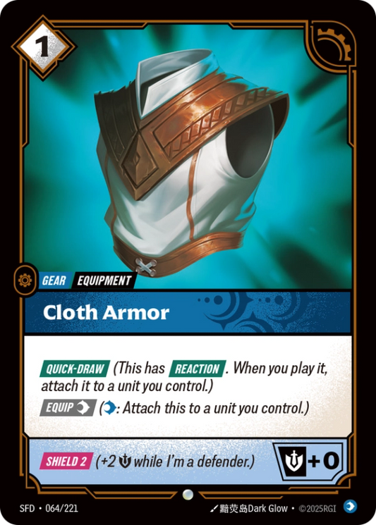 Cloth Armor (Gear) (SFD-064/221) (Common)