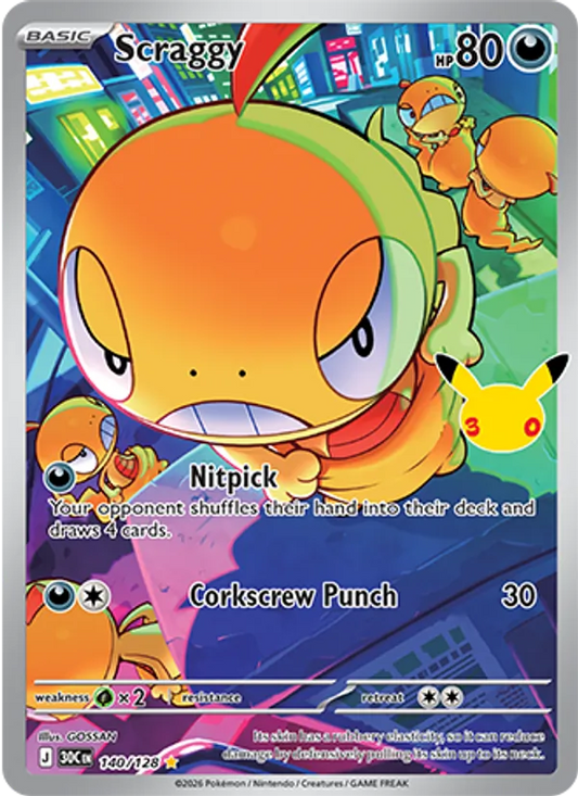 Scraggy (Basic Pokémon) (30C-140/128) (Illustration Rare)