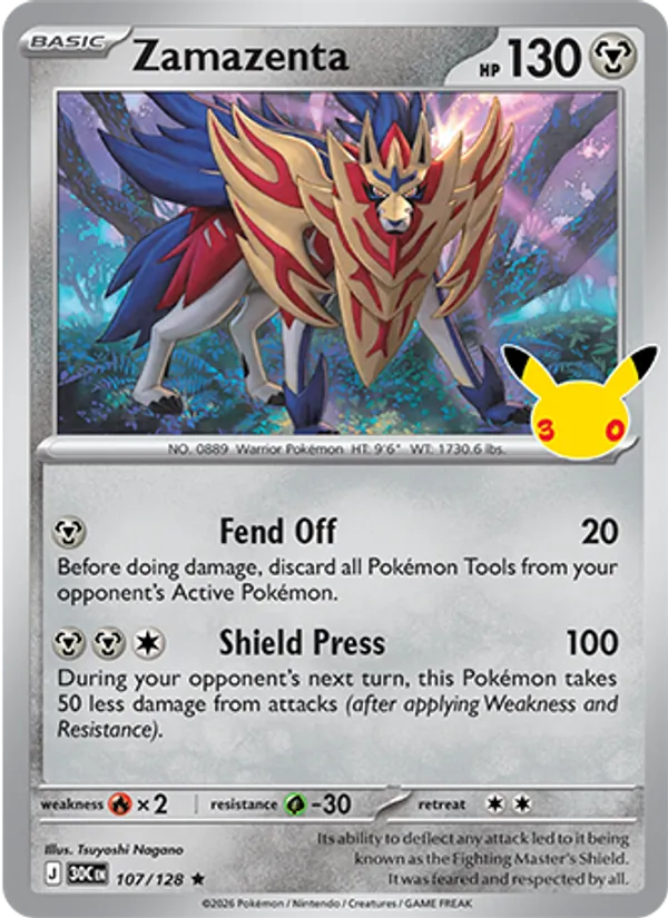 Zamazenta (Basic Pokémon) (30C-107/128) (Rare)