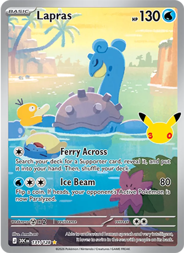 Lapras (Basic Pokémon) (30C-131/128) (Illustration Rare)