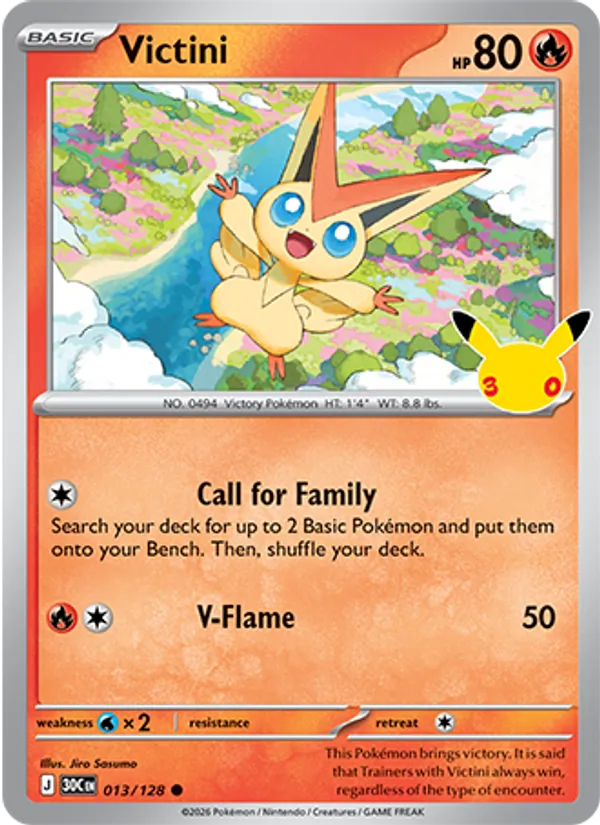 Victini (Basic Pokémon) (30C-013/128) (Common)
