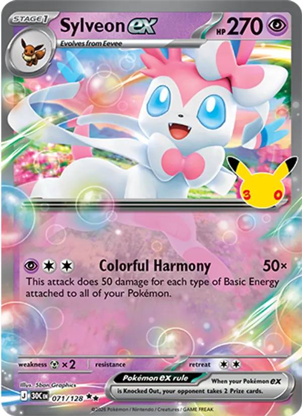 Sylveon ex (Stage 1 Pokémon) (30C-071/128) (Double Rare)