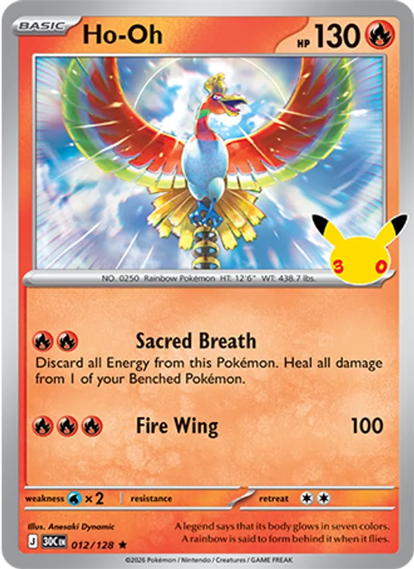 Ho-Oh (Basic Pokémon) (30C-012/128) (Rare)