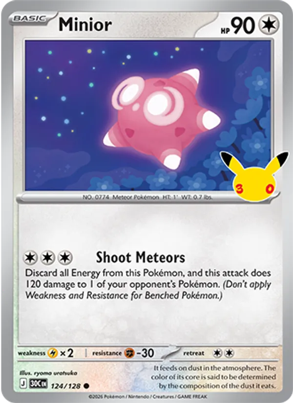 Minior (Basic Pokémon) (30C-124/128) (Common)