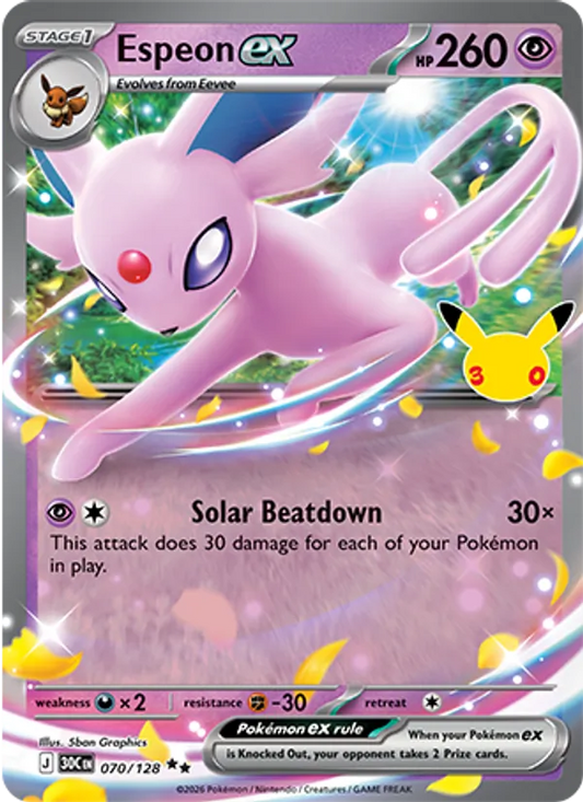 Espeon ex (Stage 1 Pokémon) (30C-070/128) (Double Rare)