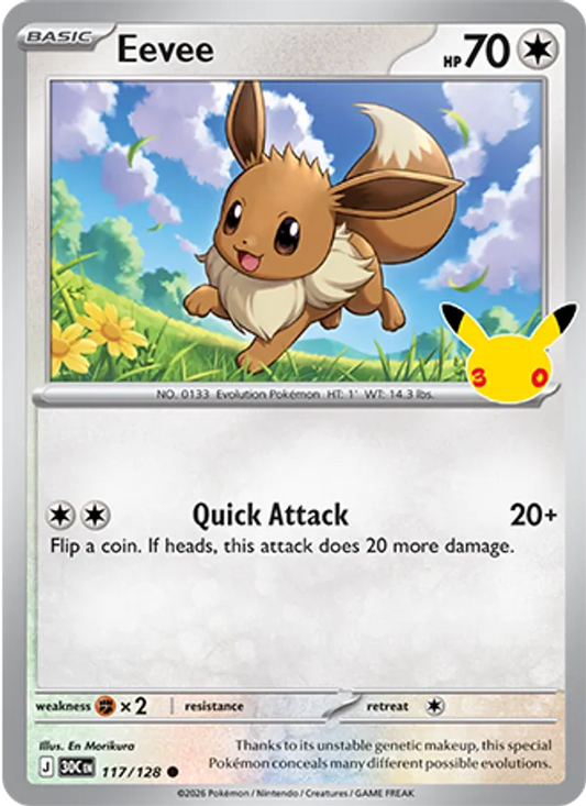 Eevee (Basic Pokémon) (30C-117/128) (Common)