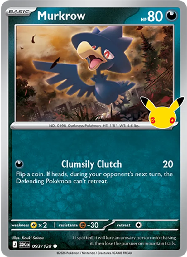 Murkrow (Basic Pokémon) (30C-093/128) (Common)