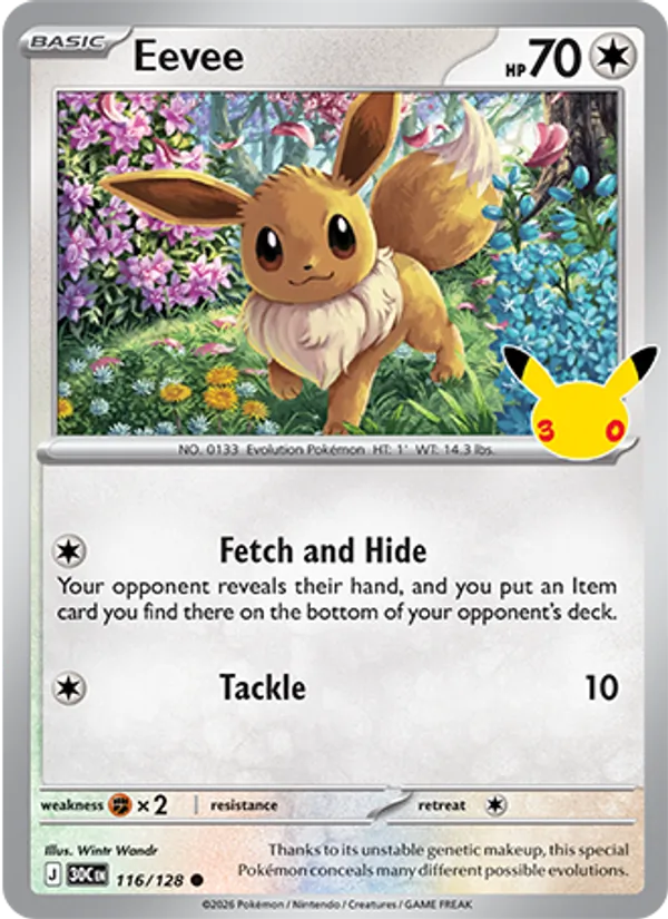 Eevee (Basic Pokémon) (30C-116/128) (Common)