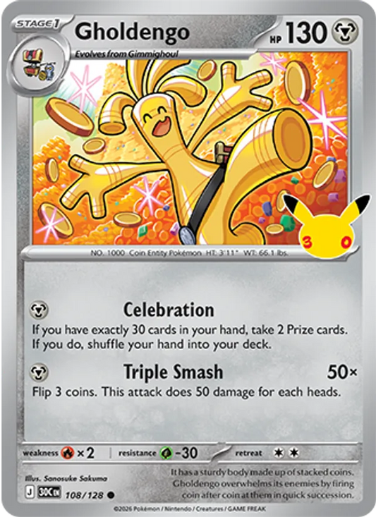 Gholdengo (Stage 1 Pokémon) (30C-108/128) (Common)