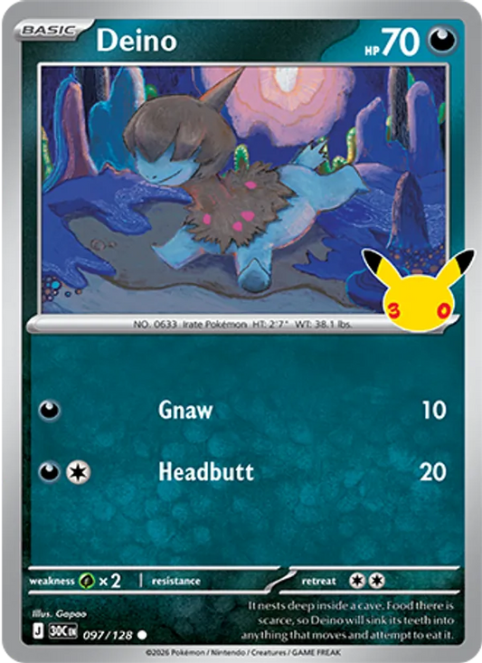 Deino (Basic Pokémon) (30C-097/128) (Common)