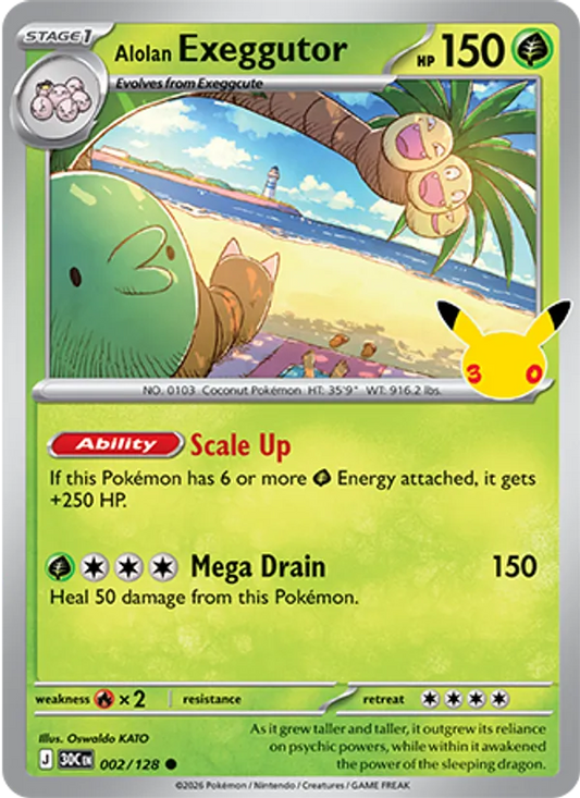 Alolan Exeggutor (Stage 1 Pokémon) (30C-002/128) (Common)