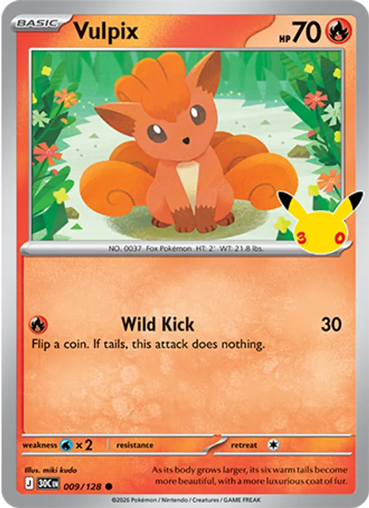Vulpix (Basic Pokémon) (30C-009/128) (Common)