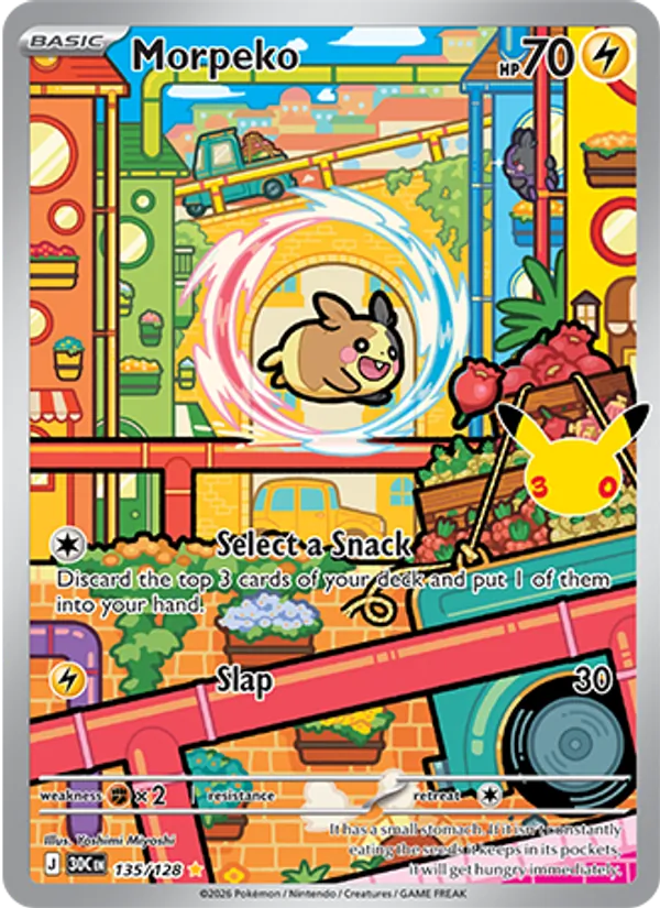 Morpeko (Basic Pokémon) (30C-135/128) (Illustration Rare)