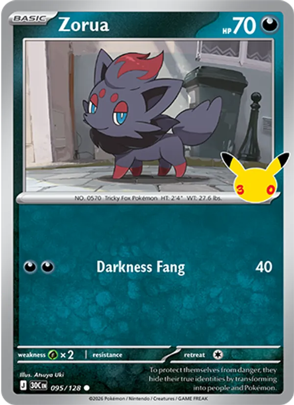 Zorua (Basic Pokémon) (30C-095/128) (Common)
