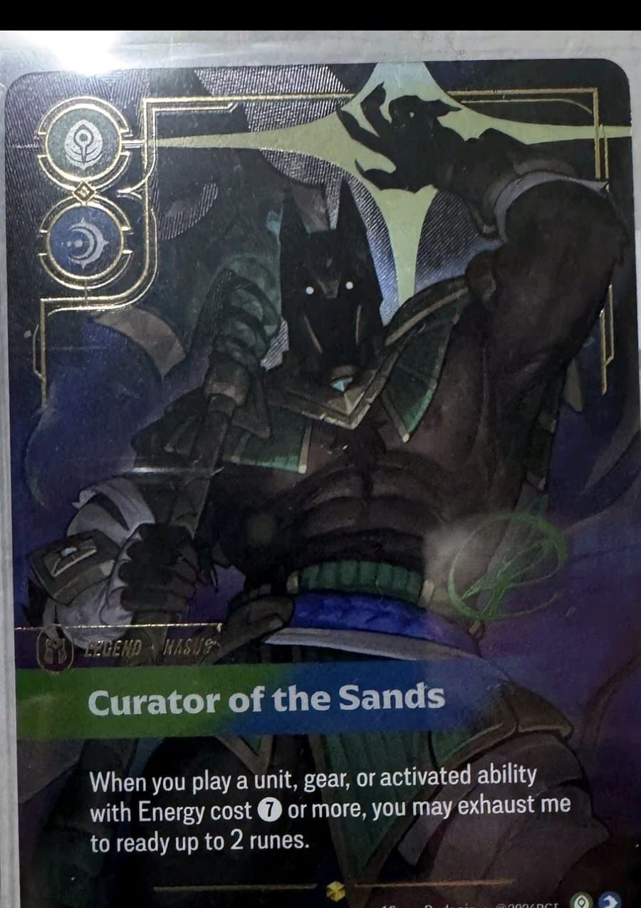 Nasus, Curator of the Sands (Legend) (VEN-192*/166) (R) (Overnumbered Signature)