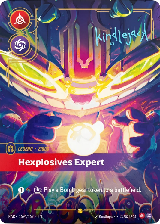 Hexplosives Expert (Legend) (RAD-169*/167) (Showcase) (Alternate Art - Signature)