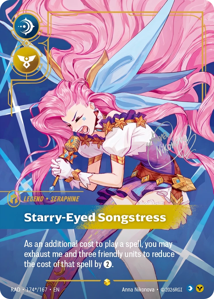 Starry-Eyed Songstress (Legend) (RAD-174*/167) (Showcase) (Alternate Art - Signature)
