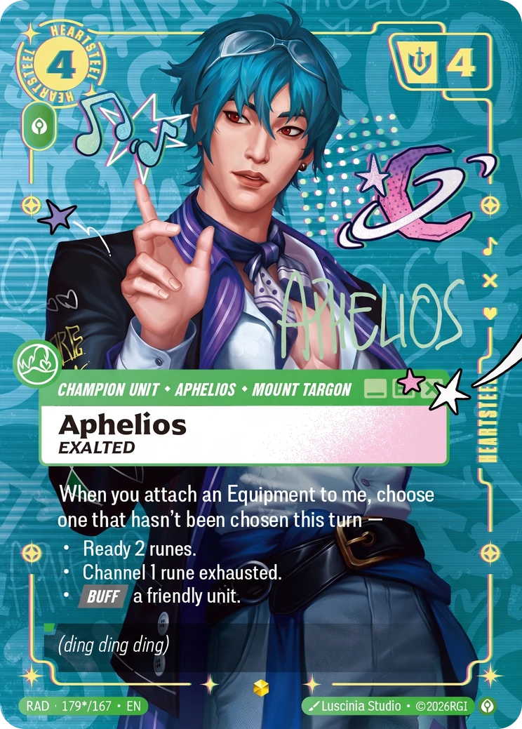 Aphelios, Exalted (Unit) (RAD-179*/167) (Showcase) (Alternate Art - Signature)